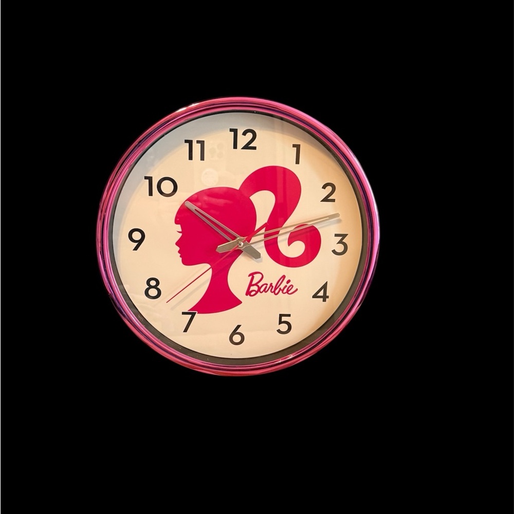 Barbie Iconic Pink Silhouette Wall Clock